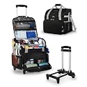Marscamd Large Rolling Cleaning Caddy Bag with Detachable Trolley, Black
