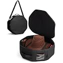 Marscamd Vegan Leather Hat Box, Fits 4 Cowboy or Wide-Brim Hats, Black
