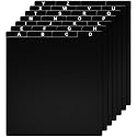 Marspark 26 Pcs Vinyl Album Divider, A-Z Record Divider, Black, Vertical