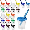 Marspark 40 Pcs No Spill Paint Cups with Lids for Kids