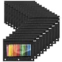 Marspark 48 PCS Zipper Pencil Pouch 3 Ring Binder Bulk,Black