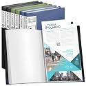 Marspark 6 Pcs Binder with Plastic Sleeves 40 Pocket Art Portfolio Presentation Book Binder Large 8.5 x 11 Inch Art Portfolio Folder with Clear Sheet Protector Display 80 Page (Black,Green,Blue)