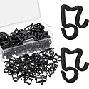 Marsui 240 Pieces Christmas Light Clips Outdoor Gutter Hooks,Black