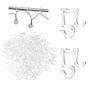 Marsui 360 Pieces Christmas Light Clips Outdoor Gutter Hooks,Clear