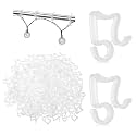 Marsui 40 Pieces Christmas Light Clips Outdoor Gutter Hooks,White