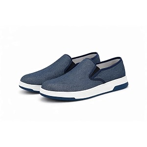 Marswalk Mens Casual Slip-On Shoes Blue Canvas