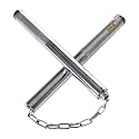 Martial Arts Karate Adjustable Pocket Nunchaku, Stainless Steel Chen Xi for Martial Arts Rod Convertible Training Dual-Section Stick (9" Chain & 10" Gripping Adjustable Handle)
