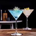 Martini Cocktail Glasses, Set of 2, 240 ml, Classic Stem Glassware for Mocktail, Cold Drinks, Juice, Wine, Parties, Gift, Cosmopolitan, Margarita, Bar Home, Manhattan, Pack of 2