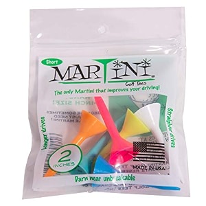 martini golf tees 234 durable plastic tees 6-pack assorted colors
