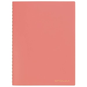 maruman septcouleur lab spiral notebook 80 sheets a5 3mm grid coral pink