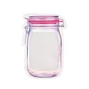 Maruthi Plastics Transparent Jar Shaped Food Graded Standup Pouch (Medium - 20 Pieces)