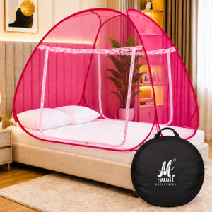 maruti enterprise  double bed king size big large super-6x67x78x86x65 ft-foldable polyester washable adults mosquito net