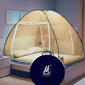 maruti enterprise double bed  king size  big large super - 6x6 7x7 8x8 6x65 ft mosquito net polyester washable adults mosquito net