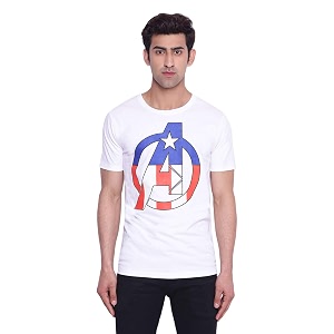 Marvel Men Round Neck Short Sleeves Knitted