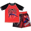 Marvel Boys' 2-Piece Rash Guard and Swim Trunks Set Toddler to Big Kid