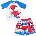 Marvel Boys' 2-Piece Rash Guard and Swim Trunks Set Toddler to Big Kid