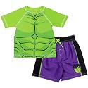 Marvel Boys' 2-Piece Rash Guard and Swim Trunks Set Toddler to Big Kid