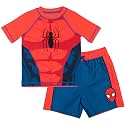 Marvel Boys' 2-Piece Rash Guard and Swim Trunks Set Toddler to Big Kid
