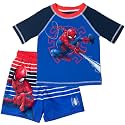 Marvel Boys' 2-Piece Rash Guard and Swim Trunks Set Toddler to Big Kid