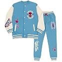 Marvel Fleece Varsity Bomber Jacket and Jogger Pants Outfit Set Toddler to Big Kid Sizes (2T - 14-16)