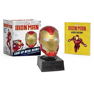 marvel iron man light-up metal helmet with glowing eyes rp minis