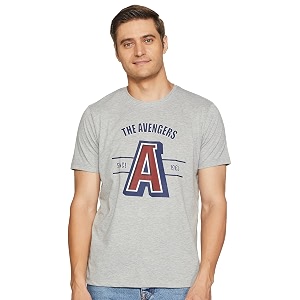 Marvel Men Round Neck Short Sleeves Knitted