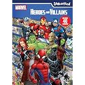 Marvel Spider-man, Avengers, Guardians, and More! - Heroes and Villains Look and Find Activity Book with Stickers - PI Kids