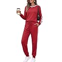 Marvmys Women Long Sleeve Tracksuits Fashion 2 Piece Lounge Set Travel Outfits Jogger Set