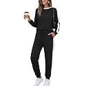 Marvmys Women Long Sleeve Tracksuits Fashion 2 Piece Lounge Set Travel Outfits Jogger Set
