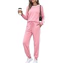 Marvmys Women Long Sleeve Tracksuits Fashion 2 Piece Lounge Set Travel Outfits Jogger Set