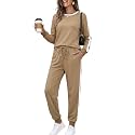 Marvmys Women Long Sleeve Tracksuits Fashion 2 Piece Lounge Set Travel Outfits Jogger Set