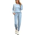Marvmys Women Long Sleeve Tracksuits Fashion 2 Piece Lounge Set Travel Outfits Jogger Set