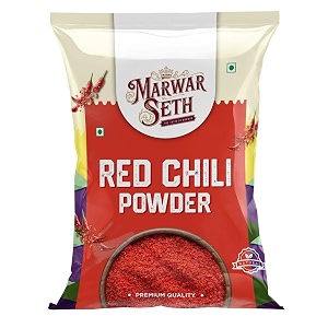 marwar seth natural red chilli powder 1kg  hand ground  preservative free