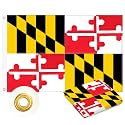 Maryland Flag 3x5 FT Outdoor, MD Flag Embroidered Cross Heavy Duty Outside