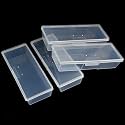 MARYTON Clear Box Storage Case for Organizing Professional Pedicure Manicure Kit and Nail Supplies, Plastic Box Nail Art Kits Tools Organizer, 4-Count