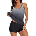 MARZXIN Tankini Swimsuit for Women Floral Two