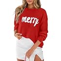 MARZXIN Women Sweater Merry Christmas Pullover Halloween Sweatshirts Tops