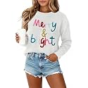 MARZXIN Women Sweater Merry Christmas Pullover Halloween Sweatshirts Tops