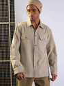 MASCLN SASSAFRAS Men Solid Casual Beige Shirt