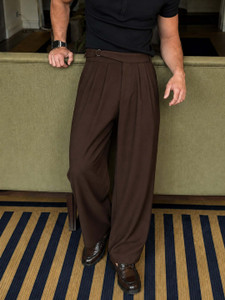 MASCLN SASSAFRAS Relaxed Men Brown Trousers