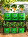 MASHKI 12 x 12 - 3nos, 15 x 15 - 3nos, Pack of 6 Grow Bags for, Home &, Terrace Gardening Grow Bag