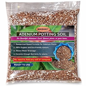 mashki adenium potting soil for cactiadeniumbonsai plantsspecial formulation drainage essential soilanti microbial properties 5 kilograms