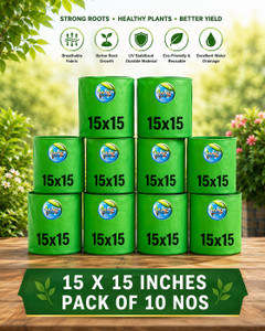 mashki hdpe grow bags 250 gsm green bags for plants of size 15x15 inches plant bags grow bag