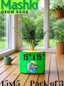 mashki hdpe grow bags 250 gsm green bags for plants of size 15x15 inches plant bags grow bag