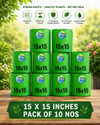 MASHKI Hdpe Grow Bags 250 GSM, Green Bags For Plants of size 15x15 inches, Plant Bags Grow Bag
