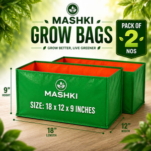 mashki hdpe rectangular 18x12x9 home gardening balcony gardening grow bag