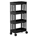 Modular 4-Layer Rack | Plastic Organizer for Kitchen Essentials, Spices & Crockery | Easy-to-Assemble Shelf Unit