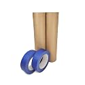 Masking Paper and Tape Set - 12" x 60 Yards Brown Masking Paper (2 Rolls) and 1.41" x 60 Yards Blue Tape (2 Rolls) - Masking Kit for Home Improvements