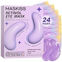 Maskiss Retinol Under Eye Patches (24 Pairs), Lavender Purple Eye Masks for Dark Circles, Puffy Eyes &amp; Wrinkles, Firming Collagen Eye Patches, Vegan Cruelty-Free Skincare Gifts for Women