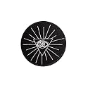 Masonic All Seeing Eye Round Patch - Machine Embroidered Iron on Emblem no Sewing Needed - 3x3 Inches Masonic Badge for Aprons, Vests, Bags & Apparel